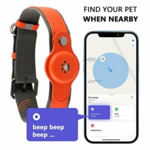 Meijuhuga Waterproof Dog GPS Tracker Collar for IOS Lightweight Long Battery Life Real-Time Anti-lost Pet Locator Fits Small Medium Large Dogs