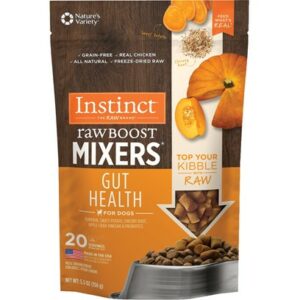 Nature's Variety Instinct Grain Free Freeze Dried Raw Boost Mixers Gut Health Recipe Dog Food Topper 5.5-oz