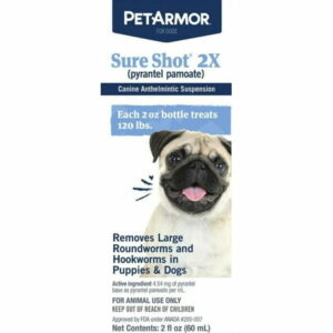 PetArmor PetArmor Sure Shot 2X Liquid De-Wormer for Puppies and Dogs up to 120 Pounds 2 oz