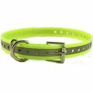 Sparky Pet Co - Reflective Yellow 1 Roller Buckle High Flex Dog Collar - Compatible with E Collar Systems