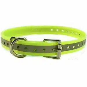 Sparky Pet Co - Reflective Yellow 1 Roller Buckle High Flex Dog Collar - Compatible with E Collar Systems