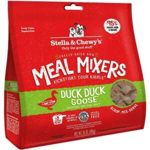 Stella & Chewy's Freeze Dried Raw Duck Duck Goose Meal Mixers Grain Free Dog Food Topper 18-oz