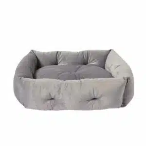 Top Paw Pintuck Cuddler Dog Bed in Grey | Polyester PetSmart