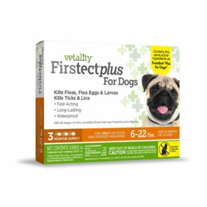 Vetality Vetality Firstect Plus Topical Flea & Tick Treatment For Dogs 45 88 Lbs, 3 Doses | 45-88 lb