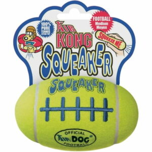 1 PK Air Kong Squeaky Medium Football Dog Toy