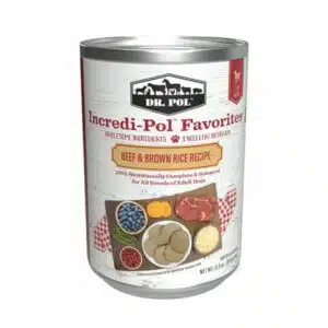 (12 pack) Dr. Pol Incredi-Pol Favorites Beef & Rice Canned Dog Food 12.5oz.
