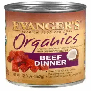 12.8 oz Organics Beef Dinner Canned Dog Food Pack of 12