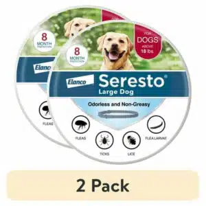 (2 pack) Seresto Large Dog Vet-Recommended 8-Month Flea & Tick Prevention Collar 18+ lbs