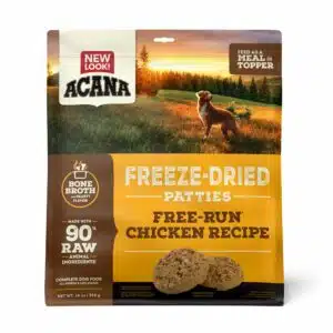 ACANA Grain Free, High Protein, Free-Run Chicken Recipe, Patties Freeze Dried Dog Food & Topper, 14 oz.