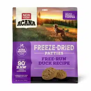 ACANA Grain Free, High Protein, Free-Run Duck Recipe, Patties Freeze Dried Dog Food & Topper, 14 oz.