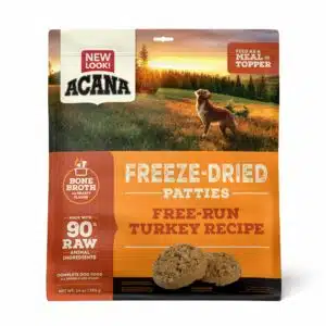 ACANA Grain Free, High Protein, Free-Run Turkey Recipe, Patties Freeze Dried Dog Food & Topper, 14 oz.