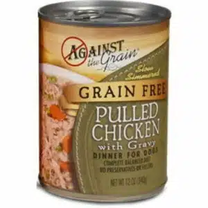 Against The Grain Hand Pulled Chicken With Gravy Dinner Canned Dog Food 12-Oz Case Of 12