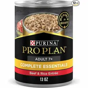 BASVWEB High Protein Senior Wet Dog Food Beef and Rice Entree - (12) 13 oz. Cans