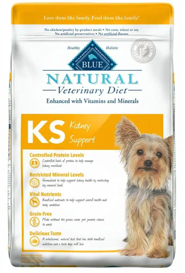 BLUE Natural Veterinary Diet KS Kidney Support Dry Dog Food - 6 lb Bag
