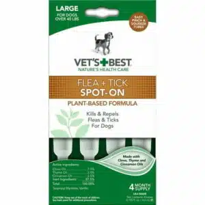 Best Plant-Based Spot-On Treatment for Dogs over 40 lbs 4 Doses