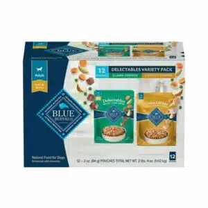 Blue Buffalo Delectables Natural Wet Dog Food Topper Variety Pack Lamb & Turkey Dinner