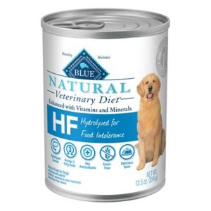 Blue Natural Veterinarian Diet HF Hydrolyzed for Food Intolerance Canned Dog Food 12.5oz/case of 12