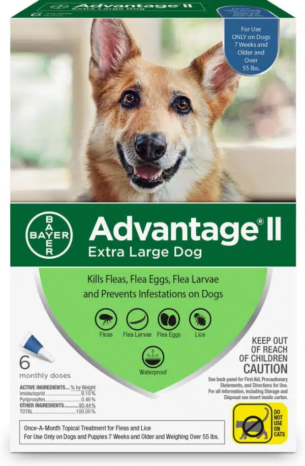 Elanco Advantage II Extra Large Dog - Over 55 lb Bags - 4 Month