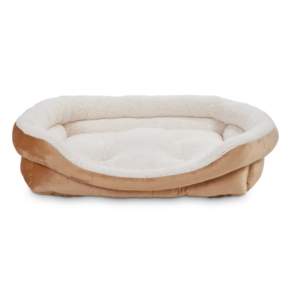 EveryYay Essentials Snooze Fest Nester Dog Bed, 32" L X 24" W, Medium, Brown