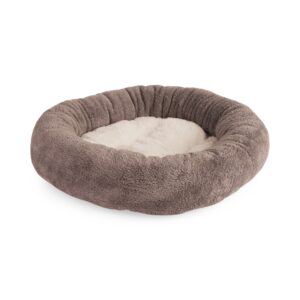 EveryYay Round Dog Bed, 20" L X 20" W X 6" H, Gray, Small, Gray