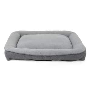 EveryYay Snooze Fest Grey Rectangle Lounger Dog Bed, 48" L X 36" W, X-Large, Gray