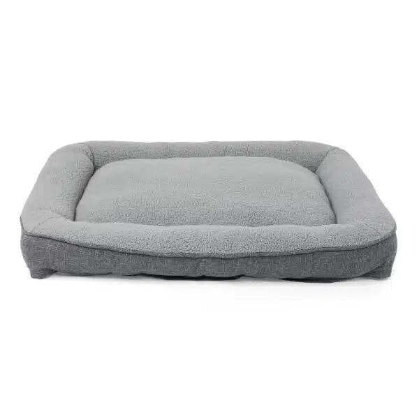 EveryYay Snooze Fest Grey Rectangle Lounger Dog Bed, 48" L X 36" W, X-Large, Gray
