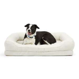 EveryYay Snooze Fest Orthopedic Cuddler Dog Bed, 40" L X 30" W, Large, Brown