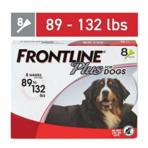 FRONTLINE® Plus for Dogs Flea and Tick Treatment Extra Large Dog 89-132 lbs Red Box 8 CT