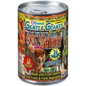 Gentle Giants Non-GMO Grain Free Salmon Dog And Puppy Can Food 6-oz, case of 24