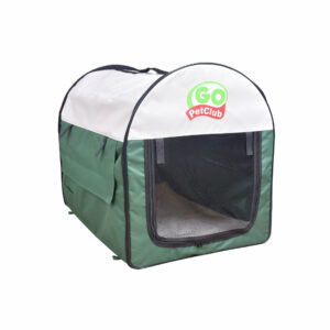 Go Pet Club Folding Soft Green Dog Crate, 32" L X 22" W X 26" H, Medium, Green