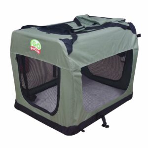 Go Pet Club Portable Soft Green Dog Crate, 32" L X 23.25" W X 23.25" H, Large, Green