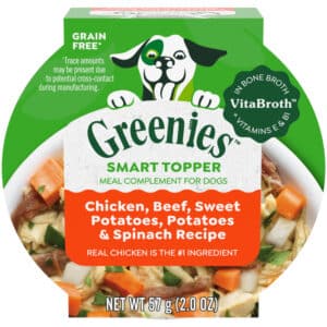 Greenies Chicken Beef Sweet Potato Spinach & Potato in Bone Broth Wet Dog Food Topper - 2 oz, case of 10