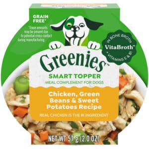 Greenies Chicken Sweet Potato & Green Beans in Bone Broth Wet Dog Food Topper - 2 oz, case of 10