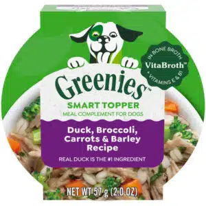 Greenies Duck Broccoli Carrots & Barley Wet Dog Food Topper - 2 oz, case of 10