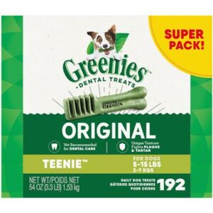 Greenies Original Teenie Natural Dental Care Dog Treats 54oz (192 Treats)