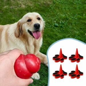 HOMDSG Dog Toy Holder Stopper Compatible With Kong Classic Sizes X S To XX L Plug Included Red 4pc