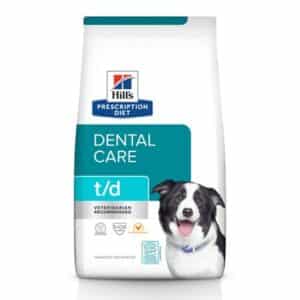 Hill's Prescription Diet t/d Dental Care Dry Dog Food 5 lb Bag, Original Bites, Chicken Flavor