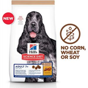 Hill's Science Diet Adult 7+ No Corn, Wheat, or Soy Chicken Senior Dry Dog Food 15.5 lb Bag, Chicken