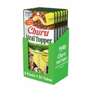 INABA Churu Meal Topper Chicken with Pumkpin Recipe Wet Dog Food Topper 0.5 Ounce Tubes 24 Pack