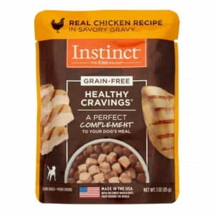 Instinct Healthy Cravings Grain-Free Real Chicken Recipe Natural Wet Dog Food Topper by Nature s Variety 3 oz. Pouches (Case of 24)
