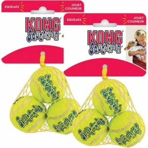 KONG Air Dog Squeakair Dog Toy Tennis Balls Small (6 Pack)