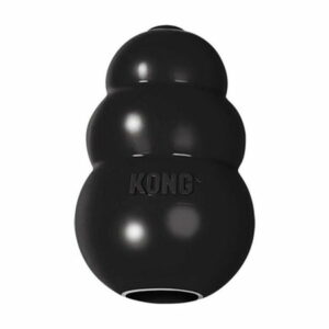 KONG - Extreme Dog Toy - Toughest Natural Rubber Black - Fun to Chew Chase and Fetch - for Medium Dogs