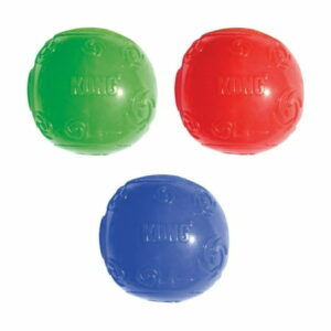 KONG Squeezz Ball Dog Toy - Assorted X-Large (3.5in Diameter) - Pack of 3