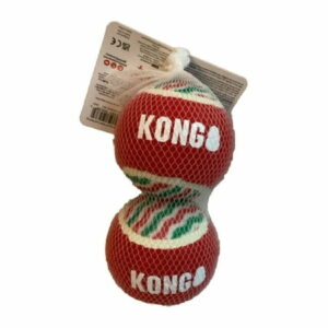 Kong ~ Valentines Red/Green 2-pk Large Sport Balls ~ Dog Toy