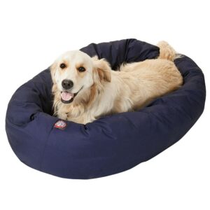 Majestic Pet Blue Bagel Dog Bed, 40" L x 29" W, Large, Blue