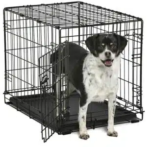 Midwest Contour Folding Dog Crate, 25.25" L X 17.5" W X 19.5" H, Small, Black