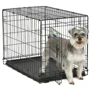 Midwest Contour Folding Dog Crate, 30.7" L X 19.09" W X 21.41" H, Medium, Black