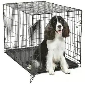 Midwest Contour Folding Dog Crate, 36.75" L X 23" W X 24.75" H, Large, Black