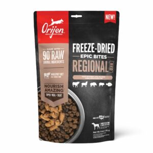 ORIJEN REGIONAL RED Freeze Dried Grain Free Dog Food and Topper WholePrey Ingredients, 6 oz.