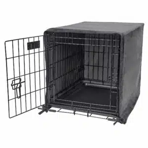 Pet Dreams Open Front Dog Crate Cover in Graphite Grey, Size: 24"L x 18"W 19"H | PetSmart